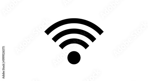 Wi-Fi signal icon on white background