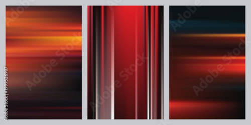 Abstract Dark Red and Orange Motion Blur Background With Speed Lines