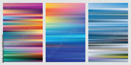 Abstract Dark Blue and Purple Motion Blur Background With Neon Light Streaks