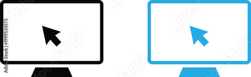 Free Download Computer monitor icons with mouse cursors on screen - GFXLoad
