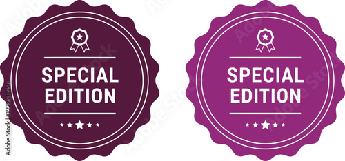 Bild auf Leinwand Purple Special Edition Badge Labels Set for Promotions and Limited Offers, Vecto