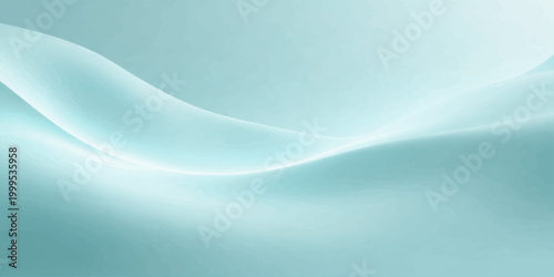Smooth flowing blue waves create a futuristic abstract wallpaper design with soft gradient curves and wavy motion texture