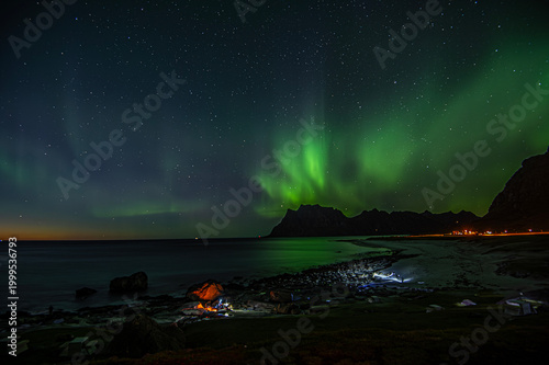 aurora over the sea