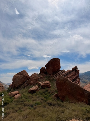red rocks on top of hill in colorado