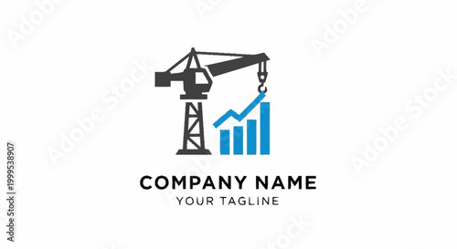 Crane Lifting Bar Graph Logo.