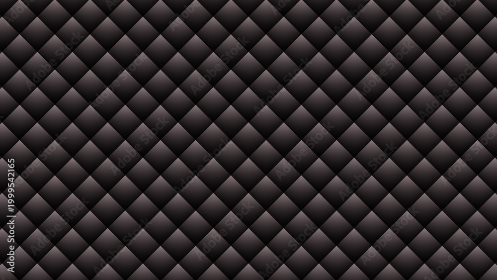 Fototapeta premium Seamless dark quilted leather pattern background