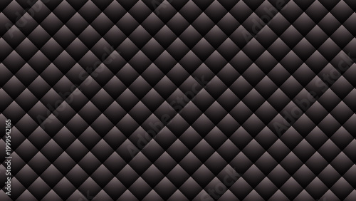 Seamless dark quilted leather pattern background