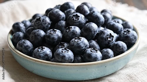 Bowl of Fresh Blueberries