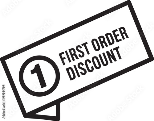 Cuadro en lienzo First order discount label, promotional tag, sale sticker, discount icon