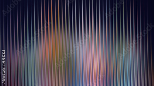 Vertical stripes with soft gradient blends of orange, pink, and blue on dark background