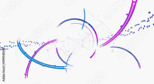 Abstract Network Connection with Data Flow and Circular Elements