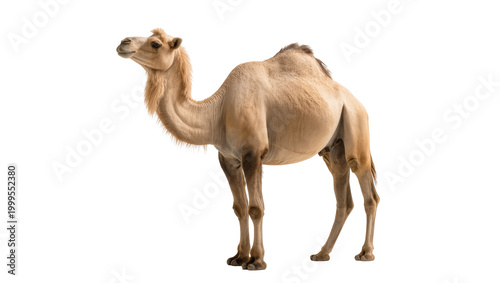 Tableau sur toile Sandy Dromedary Camel Standing with Long Legs and Hump