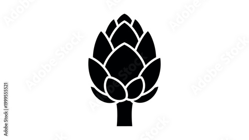 Artichoke Vegetable Organic Food Icon Vector