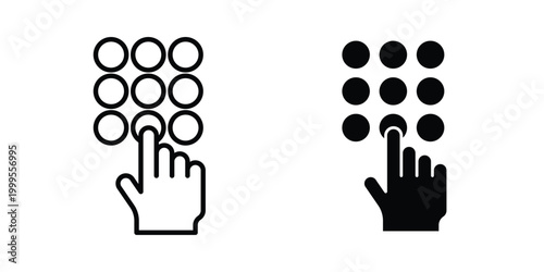 Cuadro en lienzo Code lock icon concepts for website projects