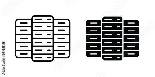 Data center icon concepts for website projects