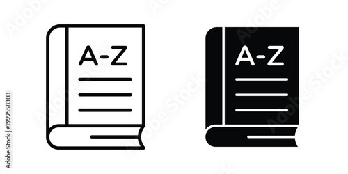 Photos Dictionaries icon concepts for website projects
