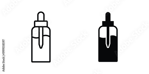 Dropper bottle icon concepts for website projects