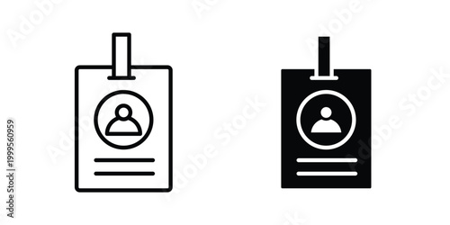 ID card icon concepts for website projects
