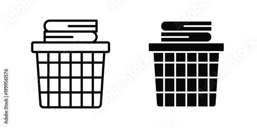 Laundry basket icon concepts for website projects