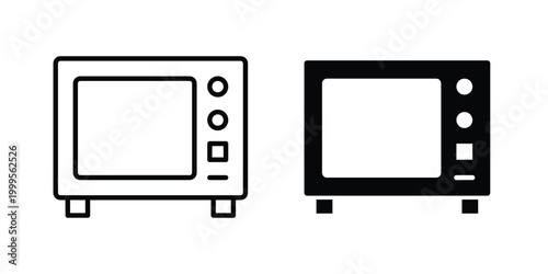 Microwave oven icon concepts for website projects