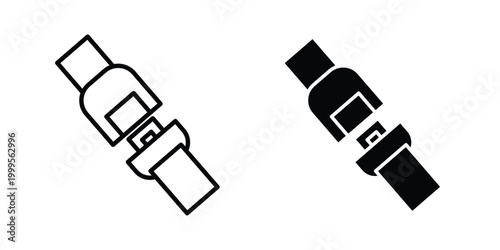 Open seat belt icon concepts for website projects