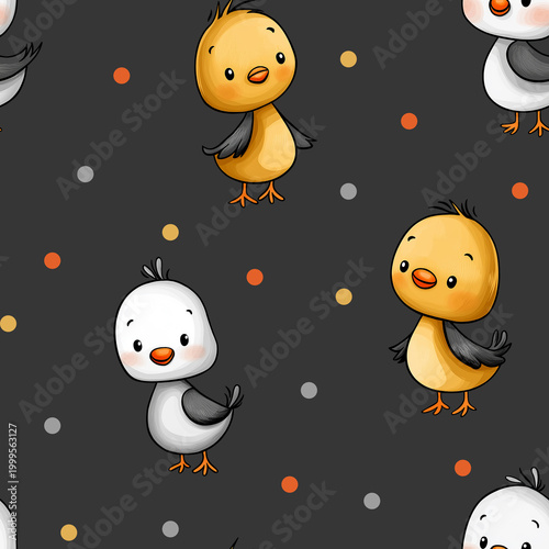 seamless pattern with birds