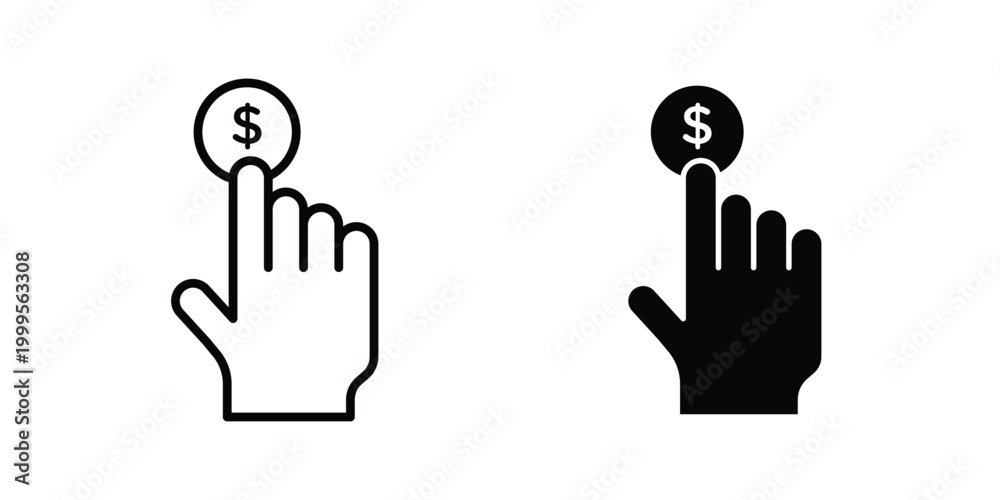 Obraz premium Pay per click icon concepts for website projects