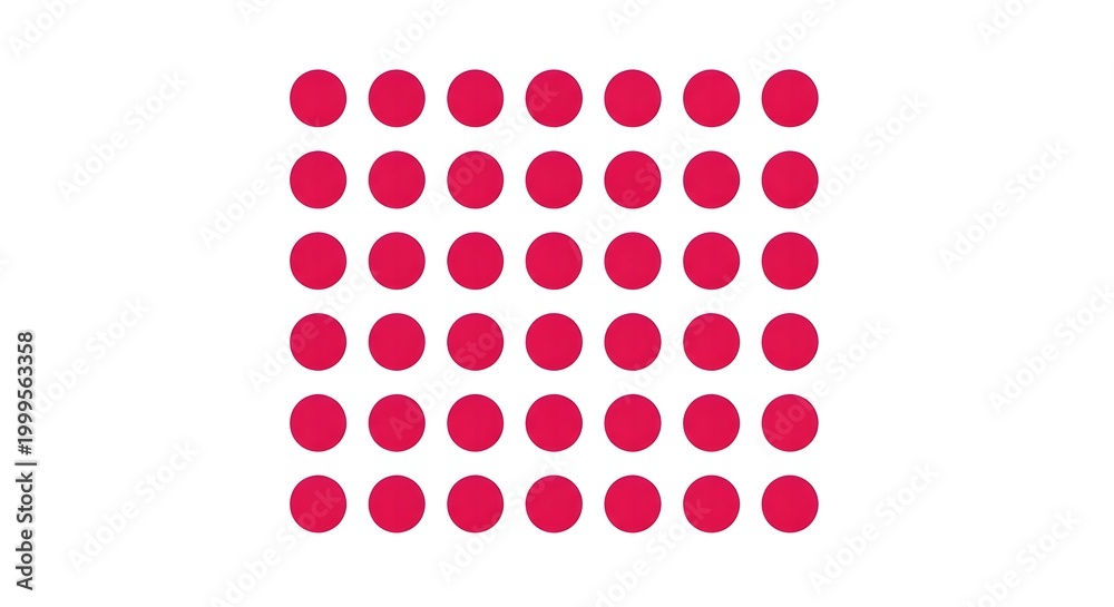 Fototapeta premium Abstract pattern of red dots in a grid formation