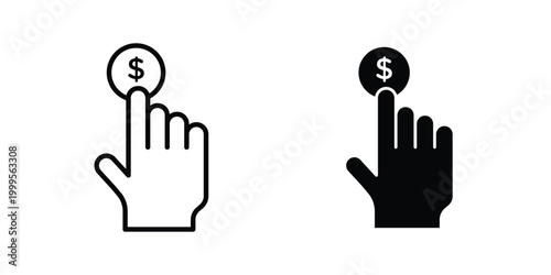 Pay per click icon concepts for website projects