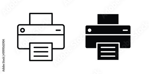 Printer icon concepts for website projects