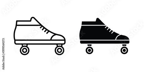 Roller skates icon concepts for website projects