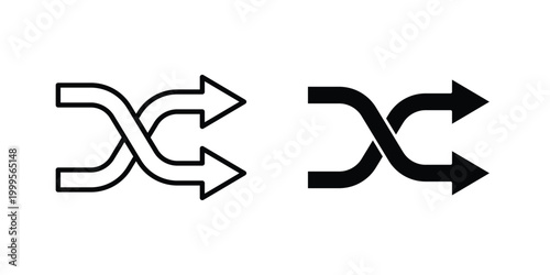 Shuffle arrow icon concepts for website projects