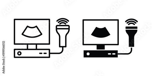 Ultrasound icon concepts for website projects