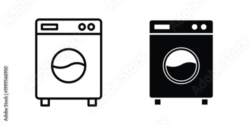 Washing machine icon concepts for website projects
