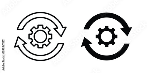 Workflow process icon concepts for website projects