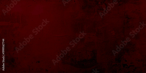 Dark red distressed grunge texture with rough scratched surface peeling paint and deep cracks blended with natural rocky patterns and dramatic lighting for abstract horror design concepts