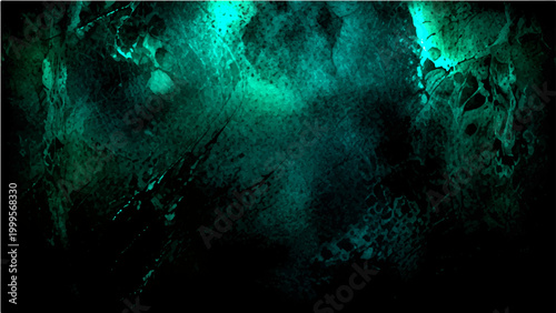 Abstract Vector aquatic background with aqua and cyan color illustration and moody effect.