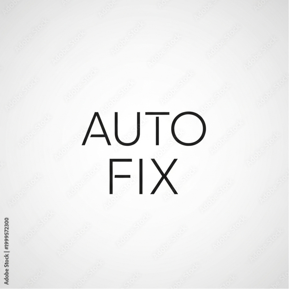 Obraz premium Auto Fix Text Logo - Automotive Repair and Service Concept