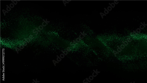 Vector Abstract luminous green glowing river, amidst inky darkness, creating captivating interplay light and shadow. evoke sense mystery and ethereal beauty.