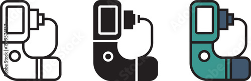 Digital glucose meter vector illustration simplified medical device for blood sugar testing with blood