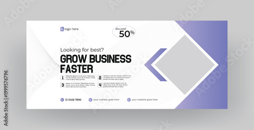 Modern business growth flyer a vibrant design for promoting faster business development and strategic opportunities