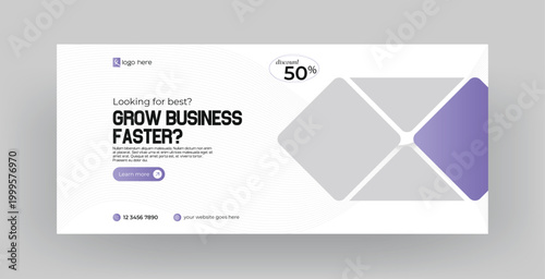 Social media ad grow your business faster with a 50 discount offer