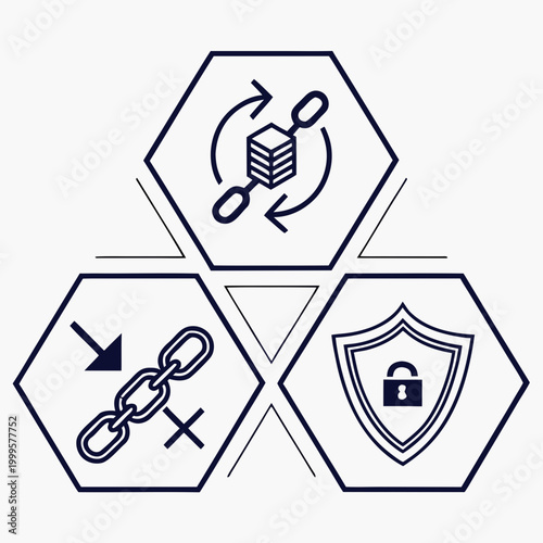 Data security in hexagons protection encryption