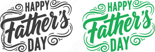 Happy father's day calligraphy festive greetings and celebrations