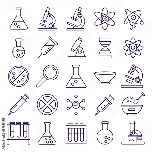 Various laboratory and science including microscopes and equipment test tubes beakers