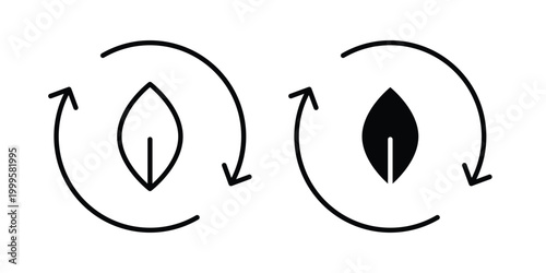 Ecology icon outlined. Flat fill icons
