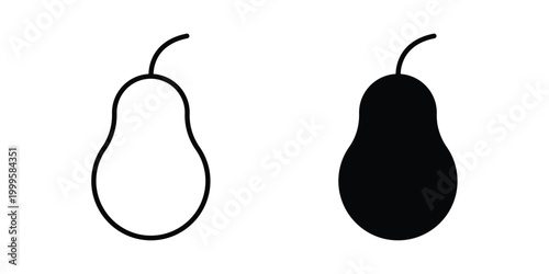 Guava icon outlined. Flat fill icons