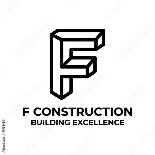 F Construction Company Logo Design.