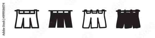 Trousers garment icon collection, essential clothing item symbol for fashion and e-commerce platforms.