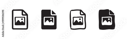 Image File Icons: Outline and Solid Variations